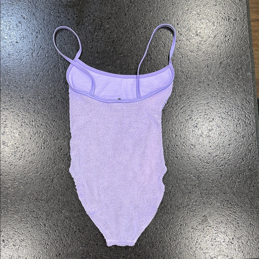 Lavender Textured One-Piece Swimsuit - Women - Picture 3 of 3